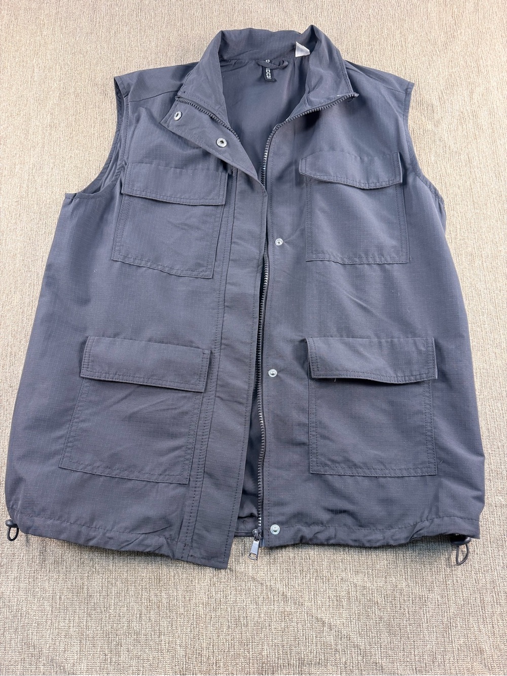 H&M Divided Women's Charcoal Grey Utility Cargo Vest XS